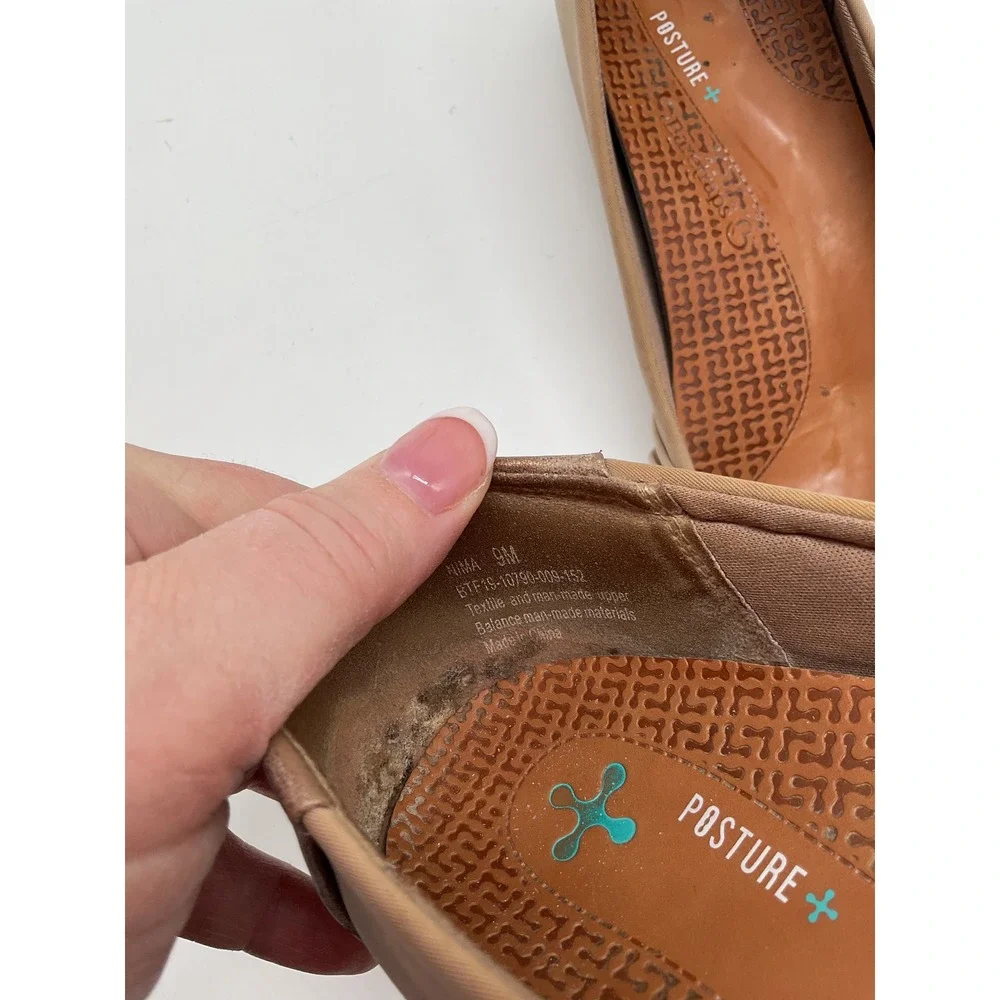 Comfortiva Flats Dress Shoes‎ Comfort Posture+ Knot Detail Beige Size 8